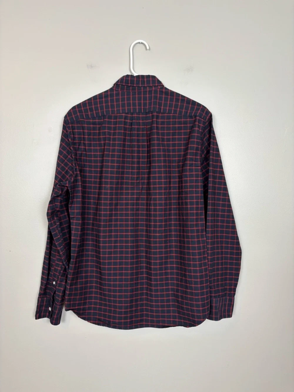 J Crew Shirt Mens Med Slim Untucked 100% American Pima Cotton Long Sleeve Plaid